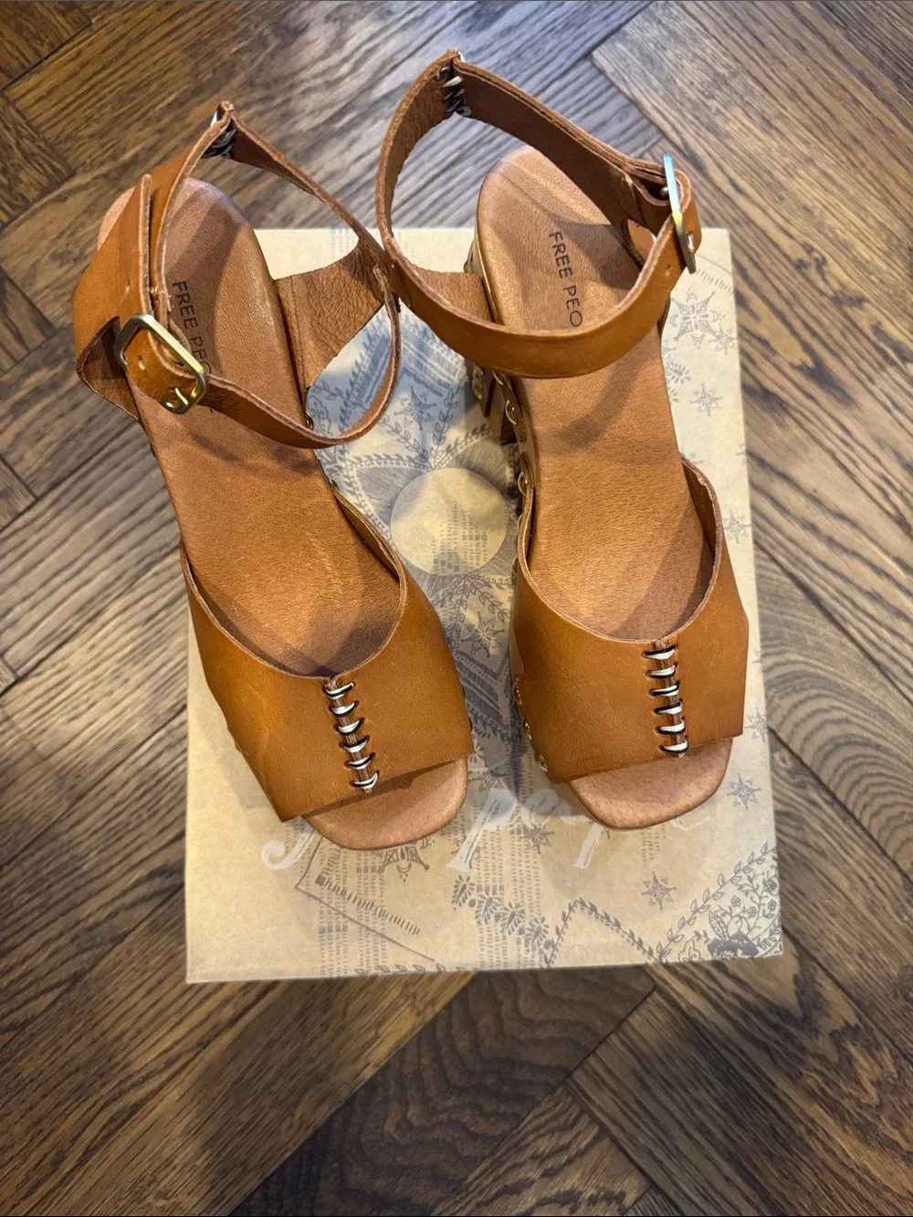 Free People Cecily Clog Tan/Luggage 7.5 NWT